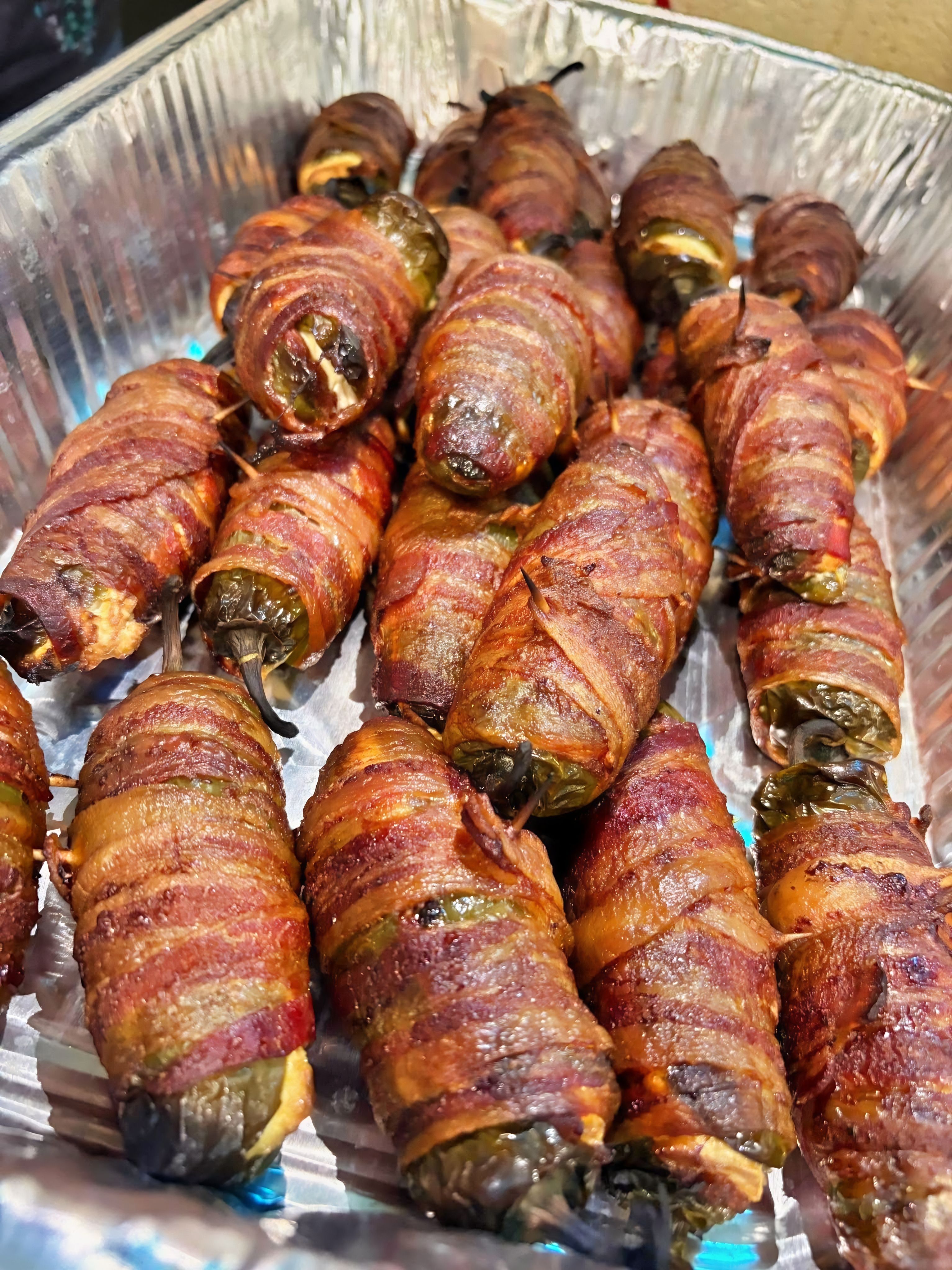 Firehawk Smokehouse Hellapenños — smoked jalapeño specialty at Wichita Falls BBQ